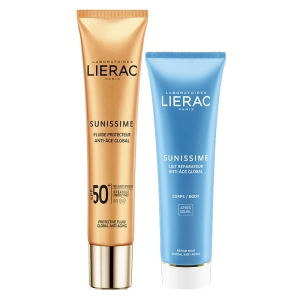 Set Sunissime Fluide Protecteur Anti-Âge Doré 40ml + Lait Reparateur 75ml Set Sunissime Fluide Protecteur Anti-Âge Doré 40ml + Lait Reparateur 75ml