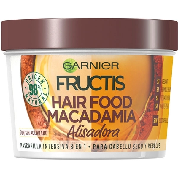 Fructis Mascarilla Alisadora 3 en 1 Hair Food Macadamia