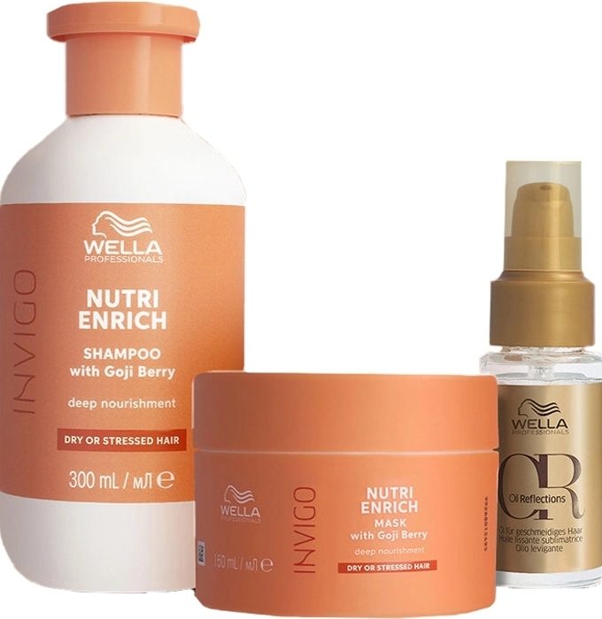 Set NUTRIENRICH Nutrición Profunda Champú 300ml + Mascarilla 150ml + Aceite 30ml