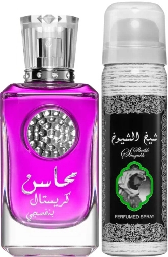 Mahasin Crystal Violet 100ml + Najdia Deo Vapo 50ml Mahasin Crystal Violet 100ml + Najdia Deo Vapo 50ml