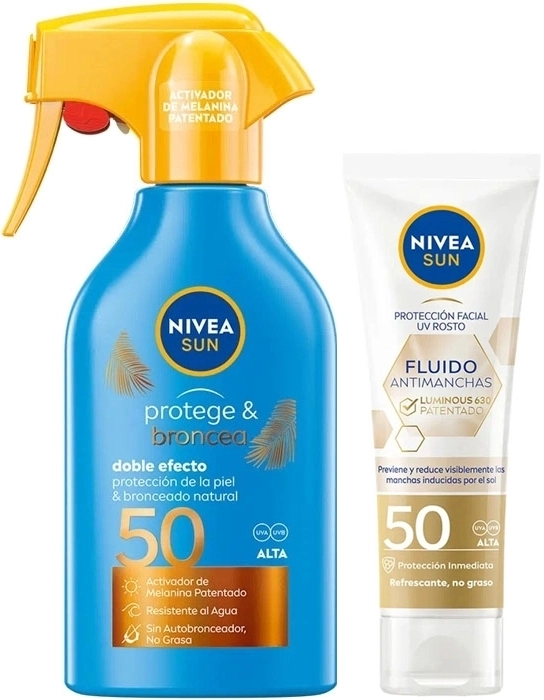 Set Sun Protege & Broncea Doble Efecto Spray Solar SPF50 270ml + Luminous 630º