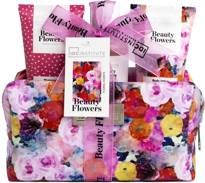 Set Beauty Flowers Shower Gel 100ml + Shampoo 70ml + Body Lotion 70ml + Neceser Set Beauty Flowers Shower Gel 100ml + Shampoo 70ml + Body Lotion 70ml + Neceser