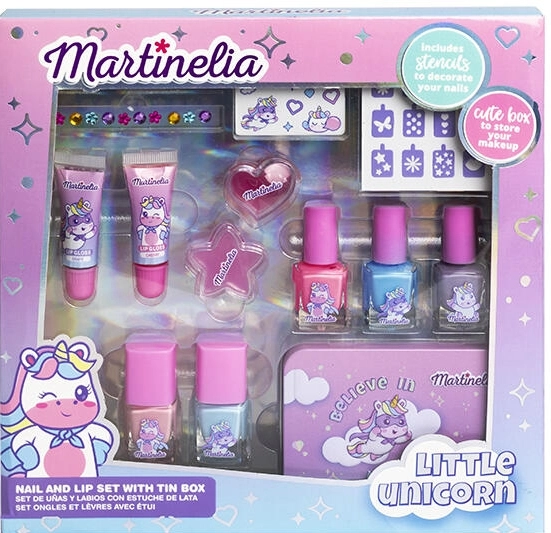 Little Unicorn Nail and Lip Set With Tin Box Little Unicorn Nail and Lip Set With Tin Box