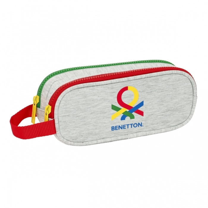 Portatodo Doble Benetton Pop Gris (21 x 8 x 6 cm)