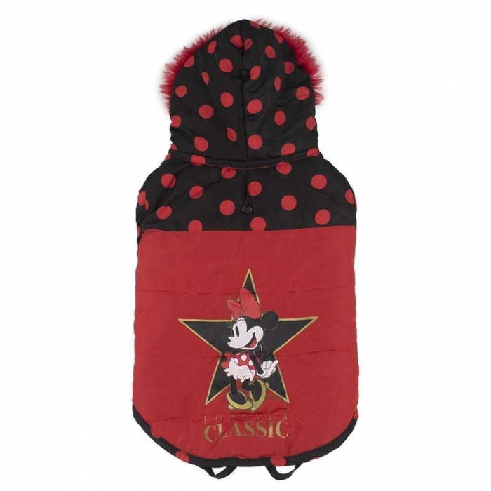 Abrigo para Perro Minnie Mouse Negro Rojo M