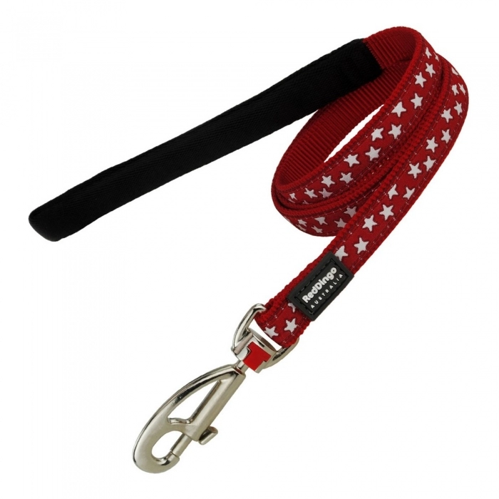 Correa para Perro Red Dingo Rojo Estrellas (2 x 120 cm)