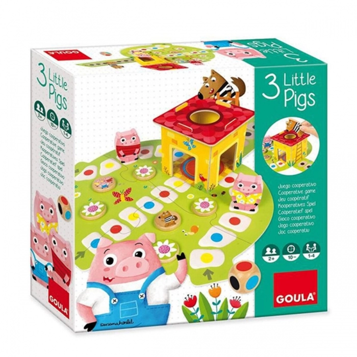 Juego de Madera Diset Goula 3 Little Pig (ES-PT-FR-IT-EN-CS)