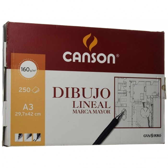 Papel de dibujo Canson Basik Blanco A3 160 g 250 Hojas