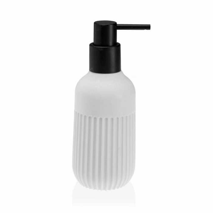 Dispensador de Jabón Versa Stria Blanco Plástico Resina (6,5 x 18,5 x 6,5 cm)