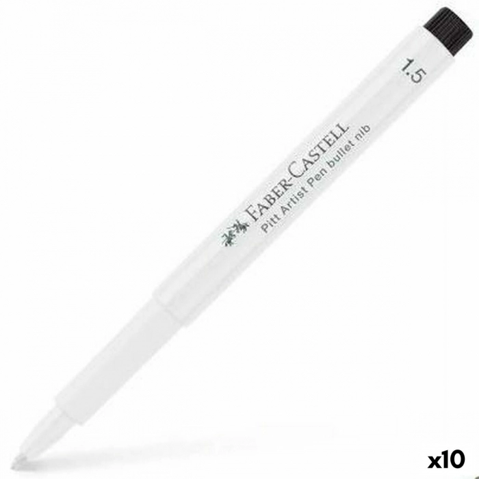 Rotulador permanente Faber-Castell Blanco 10 Unidades Rotulador permanente Faber-Castell Blanco 10 Unidades