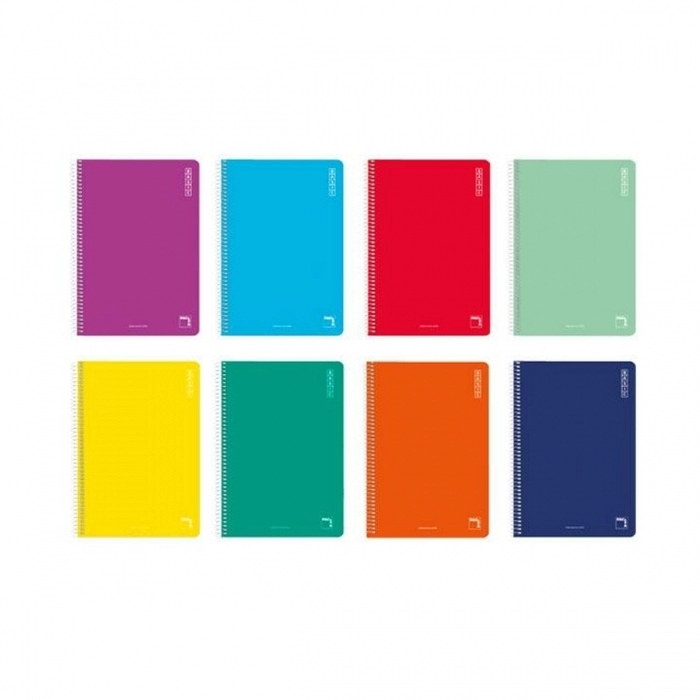 Cuaderno Pacsa Basic Multicolor 18 80 Hojas (10 Unidades) Cuaderno Pacsa Basic Multicolor 18 80 Hojas (10 Unidades)