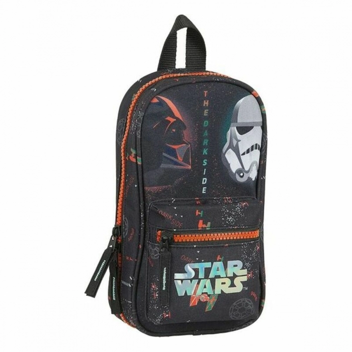 Plumier Mochila Star Wars The Dark Side Negro Naranja Plumier Mochila Star Wars The Dark Side Negro Naranja