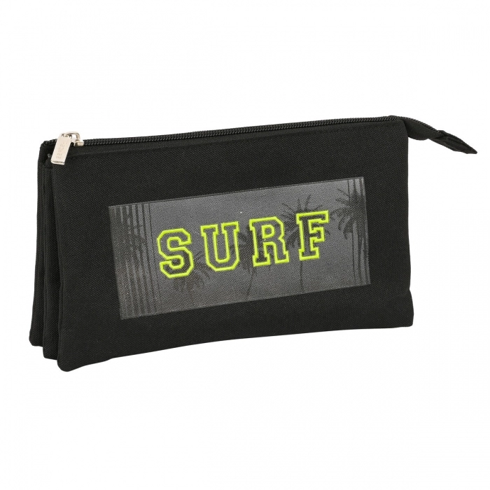 Portatodo Triple Safta Surf Negro (22 x 12 x 3 cm)