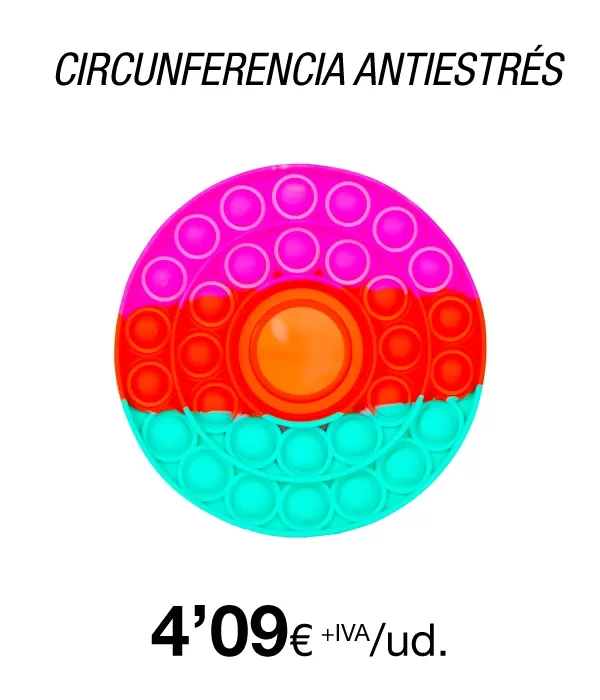 Juguete Sensorial AntiEstrés de Burbujas, Circulo multicolor
