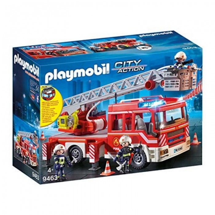 Playset de Vehículos City Action Playmobil 9463 (14 pcs) Camión de Bomberos