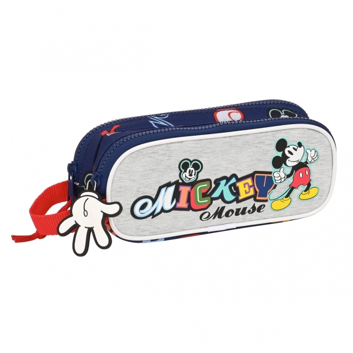Portatodo Doble Mickey Mouse Clubhouse Only one Azul marino (21 x 8 x 6 cm)