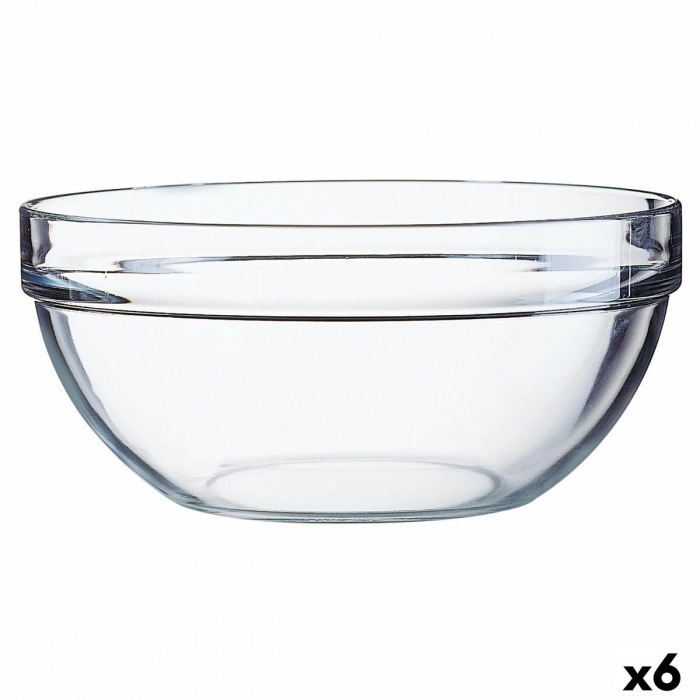 Ensaladera Luminarc Transparente Vidrio (Ø 26 cm) (6 Unidades)