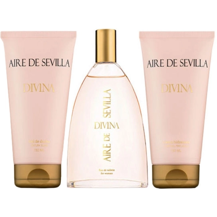 Set Aire de Sevilla Divina 150ml + Gel de Ducha 150ml + Body Milk 150ml Set Aire de Sevilla Divina 150ml + Gel de Ducha 150ml + Body Milk 150ml