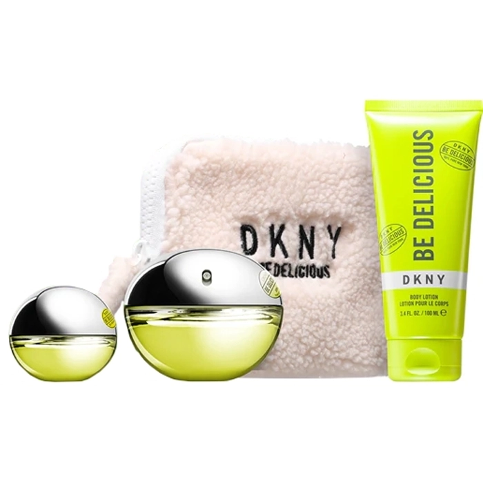 Set DKNY Be Delicious 100ml + 15ml + Body Lotion 100ml + Neceser Set DKNY Be Delicious 100ml + 15ml + Body Lotion 100ml + Neceser