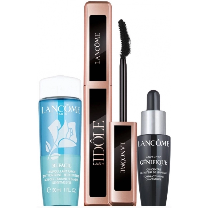 Set Idôle Lash 01 Glossy Black 8ml + Bi-facil 30ml + Advanced Génifique 10ml Set Idôle Lash 01 Glossy Black 8ml + Bi-facil 30ml + Advanced Génifique 10ml