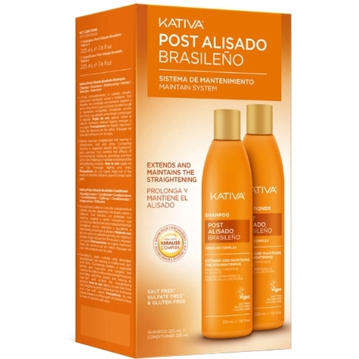 Post Alisado Brasileño Champú 225ml + Acondicionador 225ml Post Alisado Brasileño Champú 225ml + Acondicionador 225ml