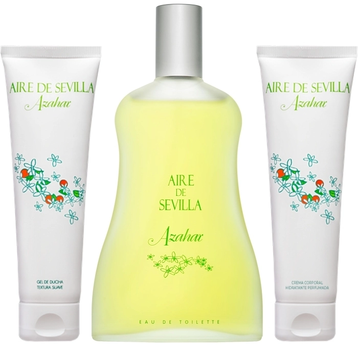 Set Aire de Sevilla Azahar 100ml + Crema Hidratante 100ml +Gel Ducha 100ml Set Aire de Sevilla Azahar 100ml + Crema Hidratante 100ml +Gel Ducha 100ml