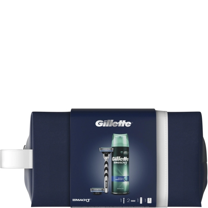 Set Mach3 Maquinilla + Shave Gel Extra Comfort + Neceser Set Mach3 Maquinilla + Shave Gel Extra Comfort + Neceser