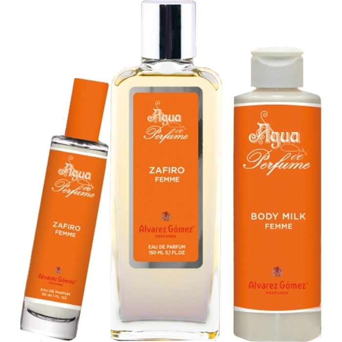 Set Zafiro Femme 150ml + 30ml + Body Milk Femme 200ml