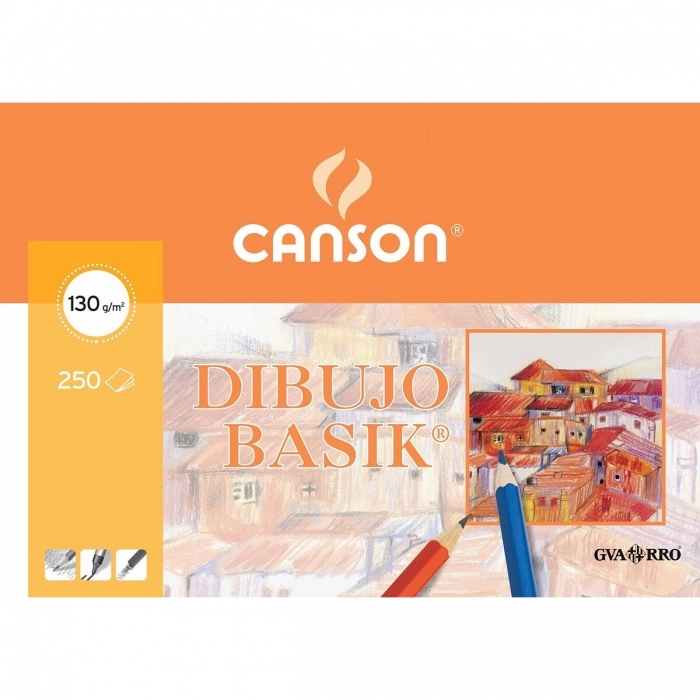 Papel de dibujo Canson Basik Blanco A3 130 g 250 Hojas Papel de dibujo Canson Basik Blanco A3 130 g 250 Hojas