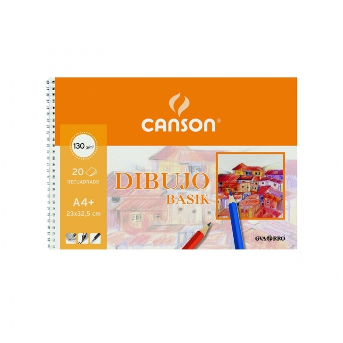 Bloc de dibujo Canson Basik Microperforado Con recuadro 130 g 20 Hojas 10 Unidad