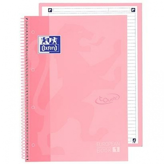Cuaderno Oxford European Book School Rosa claro A4 5 Unidades