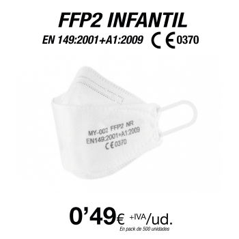 FFP2 Infantil Blanca Nuevo Diseño con certificación