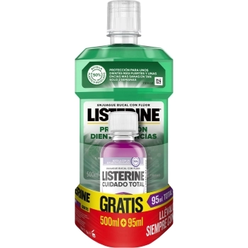 Enjuague Bucal Protección Dientes y Encías 500ml + Enjuague Bucal Encías 95ml Enjuague Bucal Protección Dientes y Encías 500ml + Enjuague Bucal Encías 95ml