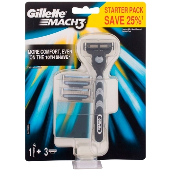 Gillette Mach3 máquina + 3 recambios Gillette Mach3 máquina + 3 recambios