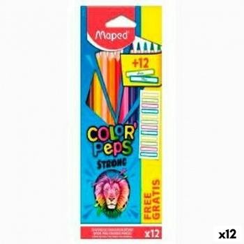 Lápices de colores Maped Color' Peps Strong Multicolor 12 Piezas (12 Unidades)