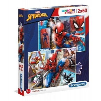 Puzzle Spiderman 27x19cm 2x60piezas