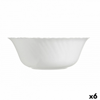 Ensaladera Luminarc Feston Blanco Vidrio (25 cm) (6 Unidades)