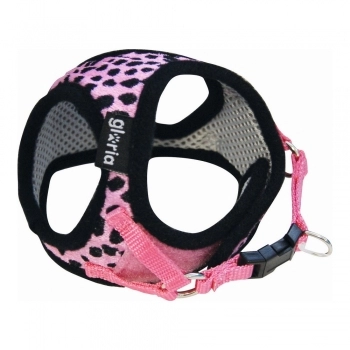 Arnés para Perro Gloria Leopardo 33-44 cm Rosa Talla L