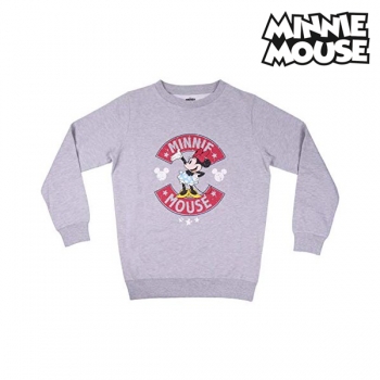 Sudadera sin Capucha Mujer Minnie Mouse Mujer Gris