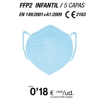 Mascarillas para Niños/as FFP2 Azul Mascarillas para Niños/as FFP2 Azul
