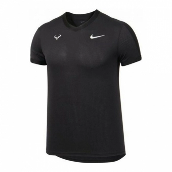 Camiseta de Manga Corta Hombre Nike Court Dri-FIT ADV Rafa Negro