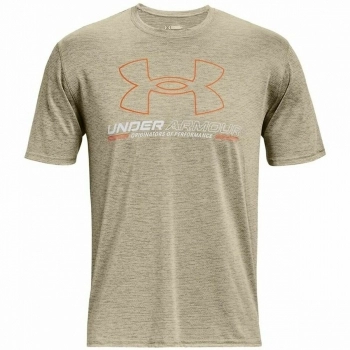 Camiseta de Manga Corta Under Armour Vent Graphic. Marrón claro