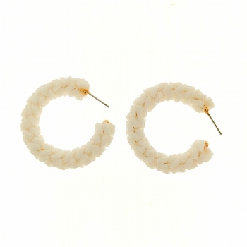 Pendientes Lola Casademunt Blanco Aros Pendientes Lola Casademunt Blanco Aros
