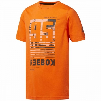 Camiseta de Manga Corta Hombre Reebok Sportswear Rebelz Naranja