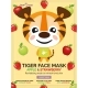 Tiger Face Mask Apple & Kiwi 1ud Tiger Face Mask Apple & Kiwi 1ud