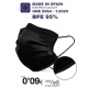 Pack 5000 uds Mascarillas Higienicas tres Capas Negra BFE 95% Pack 5000 uds Mascarillas Higienicas tres Capas Negra BFE 95%