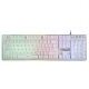 Teclado Mars Gaming MK220 Qwerty Español Blanco RGB