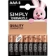 Duracell Simply Pilas Alcalinas AAA 8uds Duracell Simply Pilas Alcalinas AAA 8uds