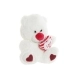 Peluche DKD Home Decor Rojo Poliéster Blanco (15 x 15 x 20 cm)